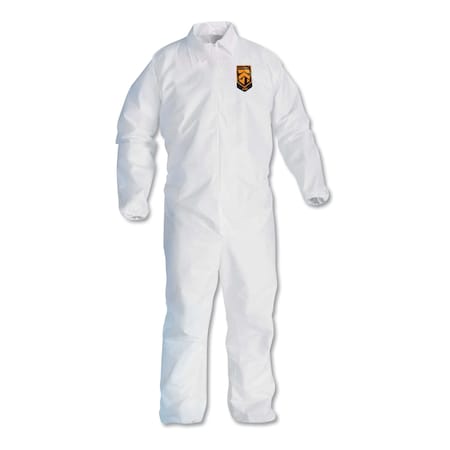 Kleenguard Disposable Coveralls, 4X-Large, Breathable, patented MICROFORCE* barrier SMS fabric, White, 25 PK KCC 44317